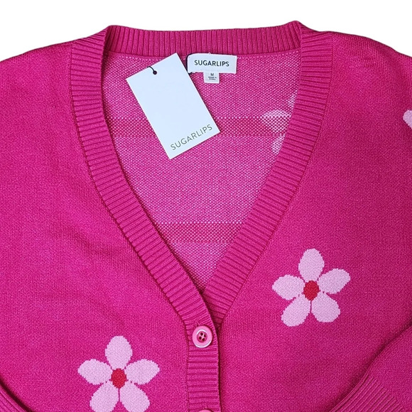 SugarLips Daisy Mae Cropped Cardigan NWT - Picture 5 of 7